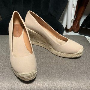 J.Crew Espadrille Wedge Cream 9.5